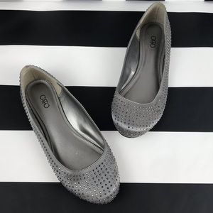 5 for $25 Cato Gray Studded Ballet Flats